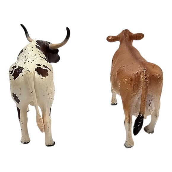 Mojo Texas Longhorn Jersey Cow Figures Farm Life Hand Painted Realistic Toys - Picture 4 of 12